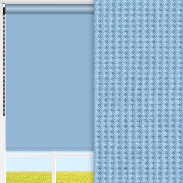 Rollo Silenzio, blau, lichtdurchlässig & blickdicht, feucht abwischbar