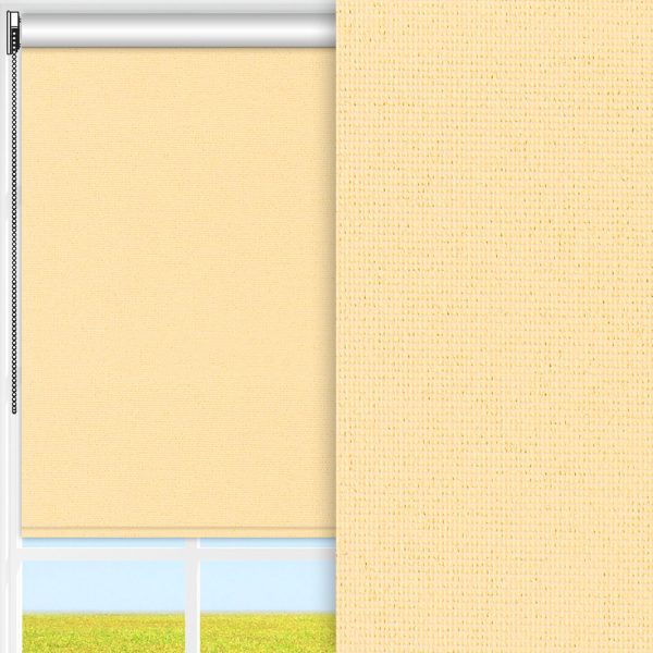 Rollo Sicuro, hellgelb, komplett verdunkelnd, feucht abwischbar