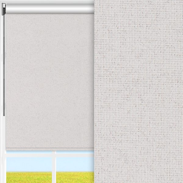 Rollo Sicuro, hellgrau, komplett verdunkelnd, feucht abwischbar