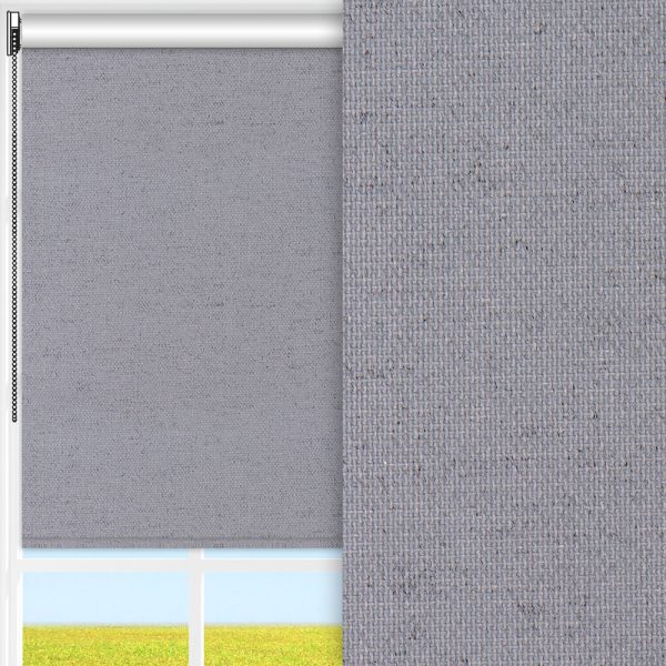 Rollo Sicuro, grau, komplett verdunkelnd, kühlend, feucht abwischbar