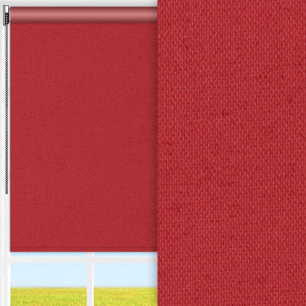 Rollo Sicuro, rot, komplett verdunkelnd, Rückseite farbig wie Vorderseite, feucht abwischbar