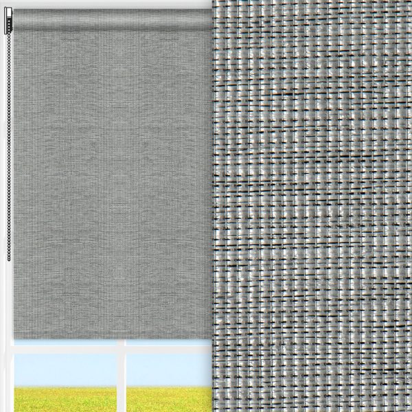 Rollo Quin, grau, lichtdurchlässig & blickdicht, feucht abwischbar