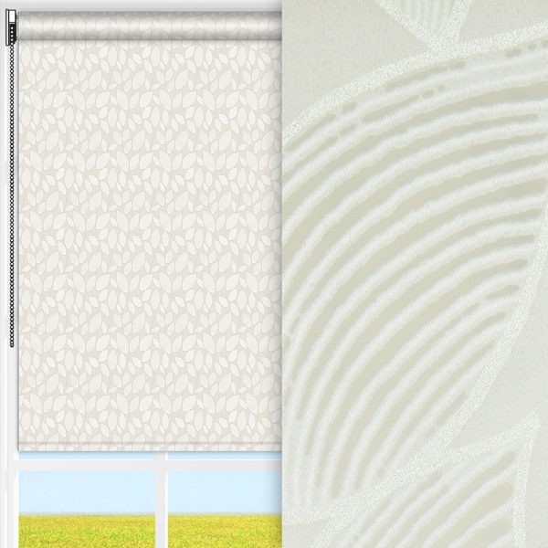 Rollo Arbor, creme, lichtdurchlässig & blickdicht, feucht abwischbar, creme glänzend
