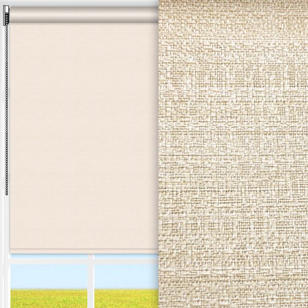 Rollo Mur, beige, lichtdurchlässig & blickdicht, feucht abwischbar, beige glänzend