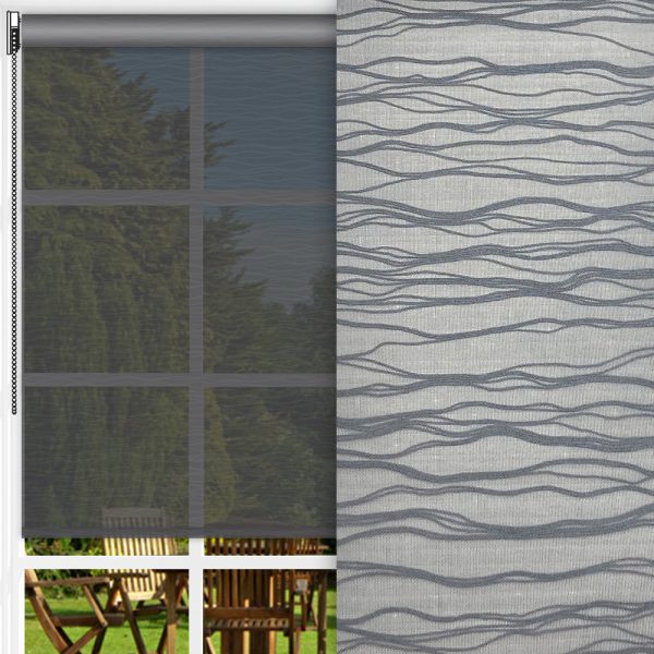 Rollo Onda, grau, transparent, abbürstbar