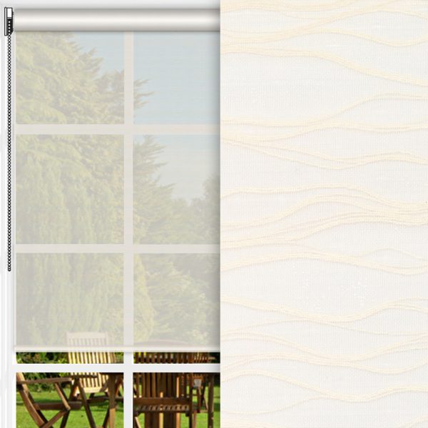 Rollo Onda, creme, transparent, feucht abwischbar