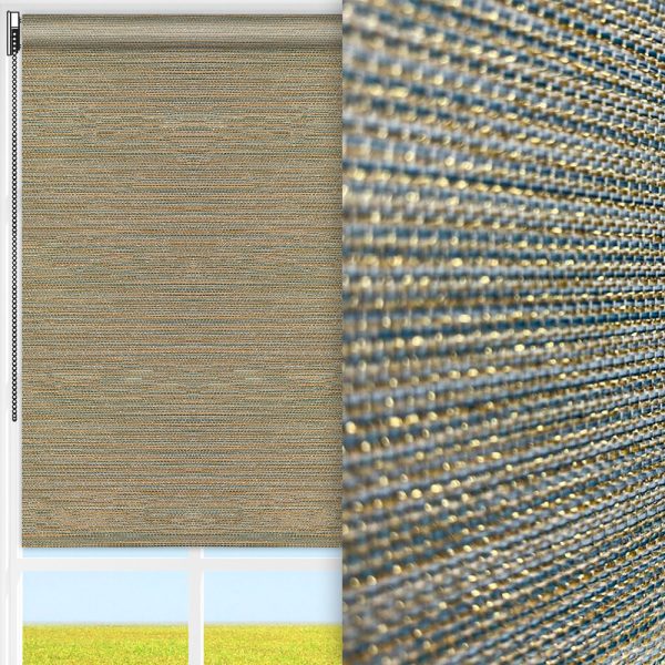 Rollo Moda, grün/gold, lichtdurchlässig & blickdicht, feucht abwischbar, gold glänzend