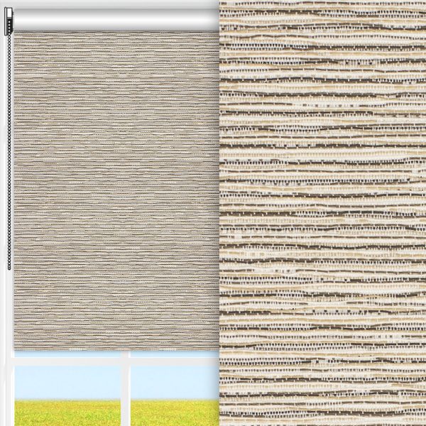 Rollo Maison, beige/braun, komplett verdunkelnd, feucht abwischbar