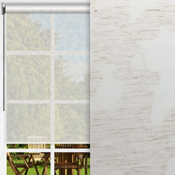 Rollo Kamu, weiss, transparent, feucht abwischbar