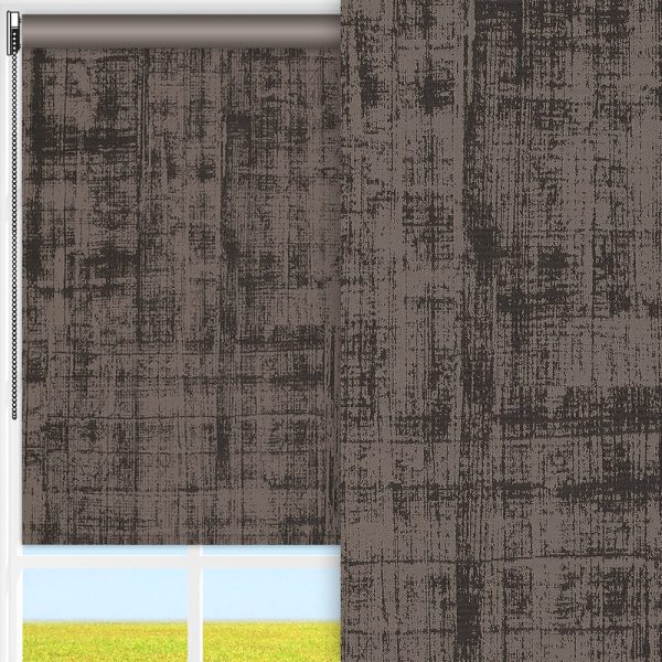 Rollo Momo, schwarz, komplett verdunkelnd, Rückseite farbig wie Vorderseite, feucht abwischbar, silber glänzend