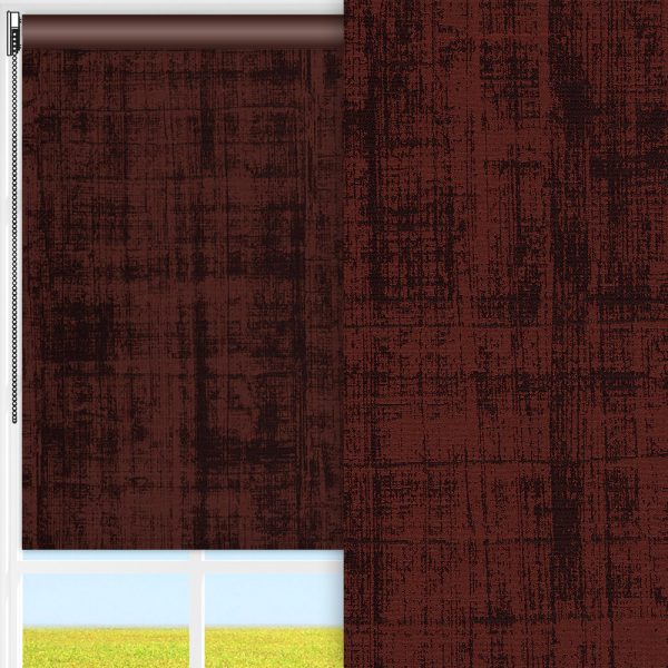 Rollo Momo, braun, komplett verdunkelnd, Rückseite farbig wie Vorderseite, feucht abwischbar, rost glänzend