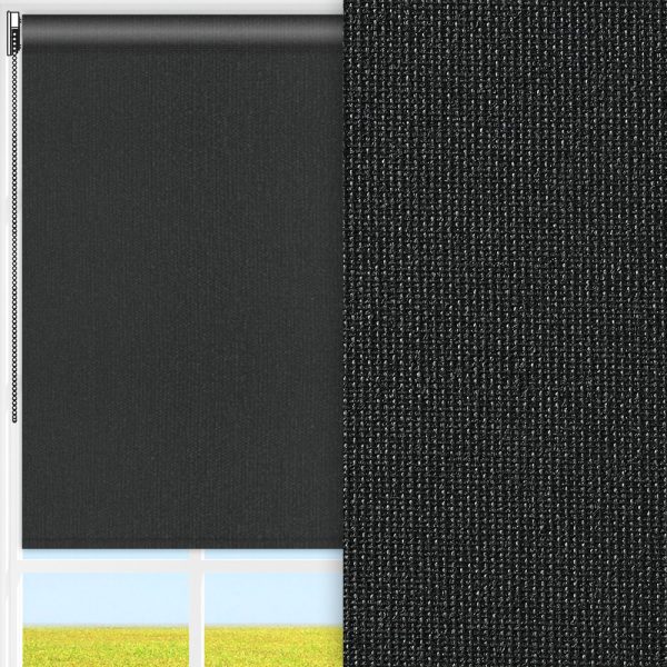 Rollo Prima, schwarz, lichtdurchlässig & blickdicht, feucht abwischbar