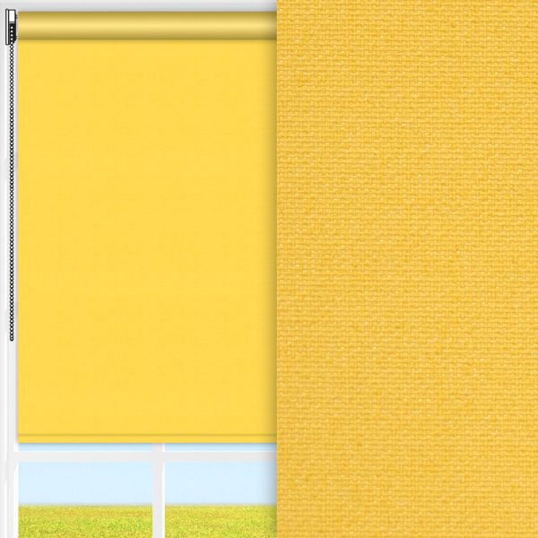 Rollo Prima, gelb, lichtdurchlässig & blickdicht, feucht abwischbar