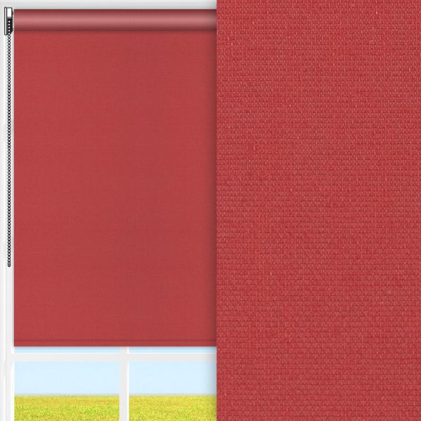Rollo Prima, rot, lichtdurchlässig & blickdicht, feucht abwischbar