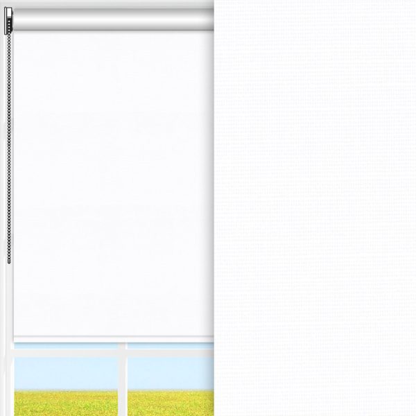 Rollo Prima Clara, weiss, lichtdurchlässig & blickdicht, feucht abwischbar