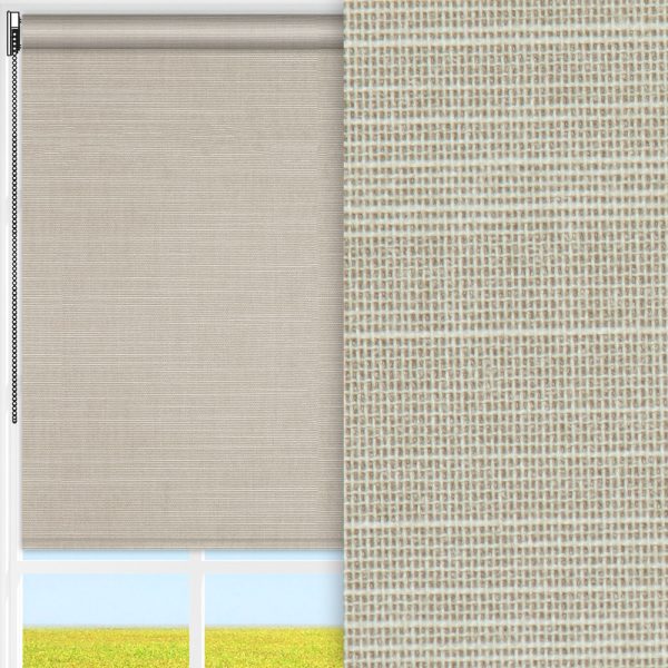 Rollo Prima Clara, beige, lichtdurchlässig & blickdicht, feucht abwischbar