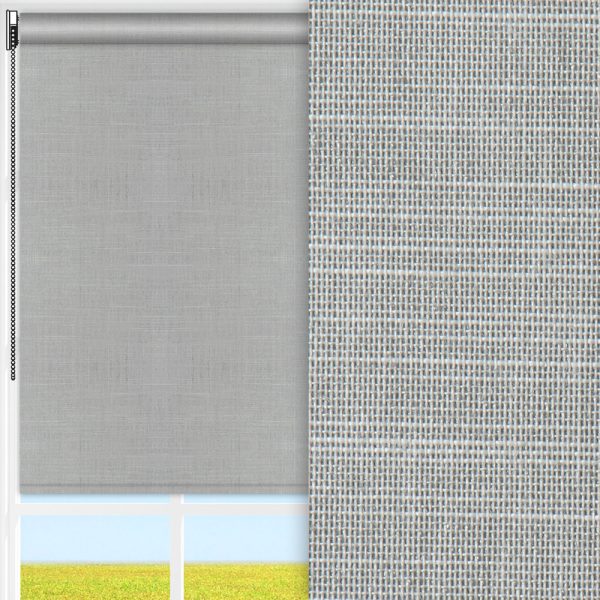 Rollo Prima Clara, grau, lichtdurchlässig & blickdicht, feucht abwischbar