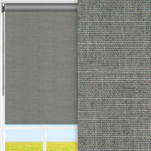 Rollo Prima Clara, grau, lichtdurchlässig & blickdicht, feucht abwischbar