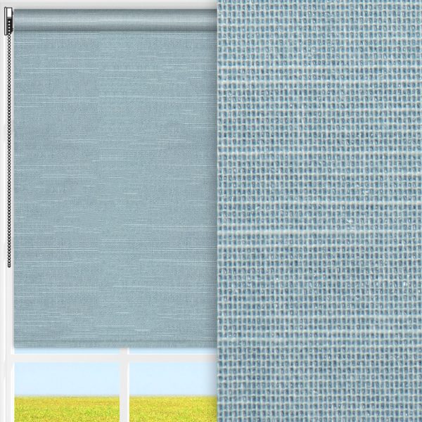 Rollo Prima Clara, hellblau, lichtdurchlässig & blickdicht, feucht abwischbar