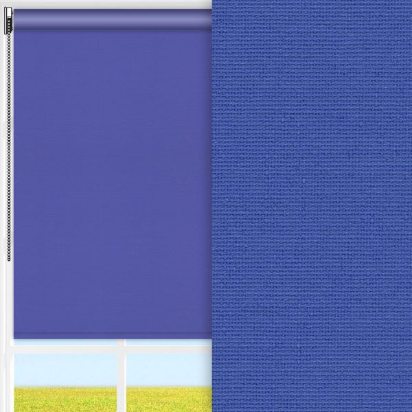 Rollo Prima Hot, dunkelblau, lichtdurchlässig & blickdicht, feucht abwischbar
