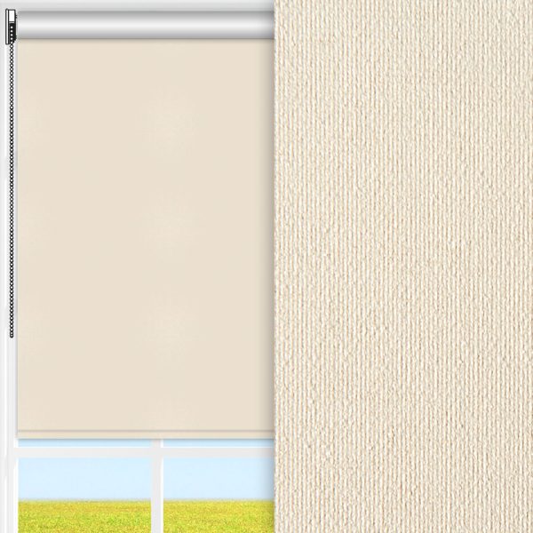 Rollo Prima Safe, creme, abdunkelnd, Rückseite Perlmutt, schmutzabweisend, feucht abwischbar