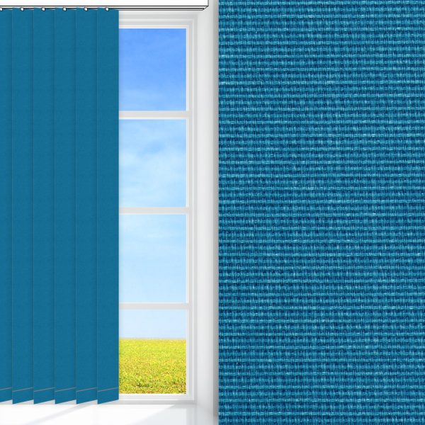 Lamellenvorhang Rustico, türkis, lichtdurchlässig & blickdicht, feucht abwischbar