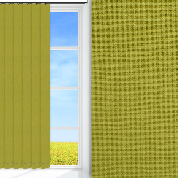 Lamellenvorhang Klara, grün, lichtdurchlässig & blickdicht, feucht abwischbar