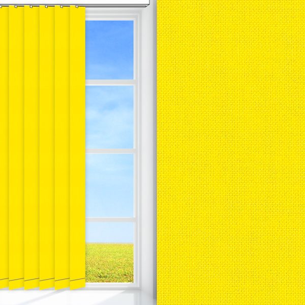 Lamellenvorhang Silenzio, gelb, lichtdurchlässig & blickdicht, feucht abwischbar