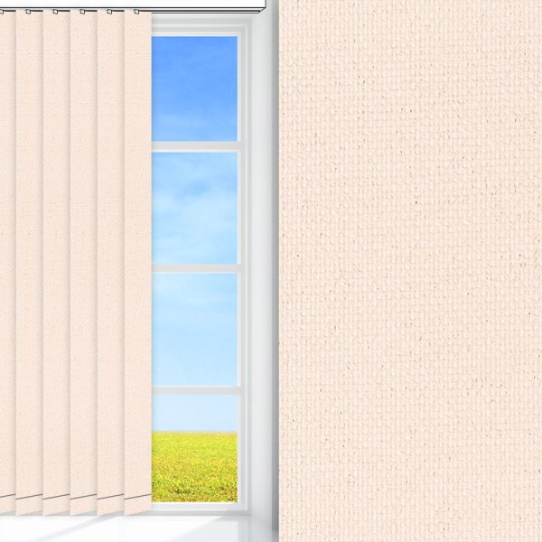 Lamellenvorhang Sicuro, creme, komplett verdunkelnd, feucht abwischbar