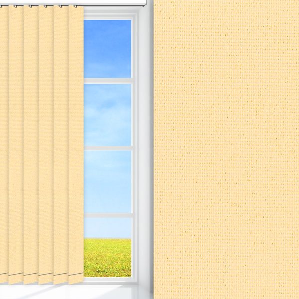 Lamellenvorhang Sicuro, hellgelb, komplett verdunkelnd, feucht abwischbar