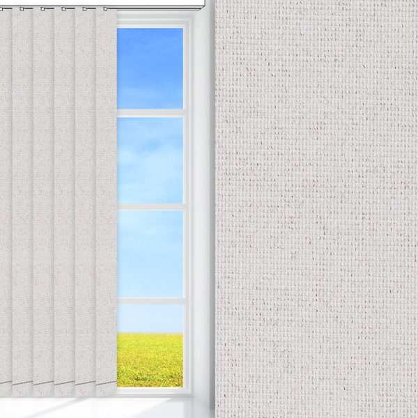 Lamellenvorhang Sicuro, hellgrau, komplett verdunkelnd, feucht abwischbar