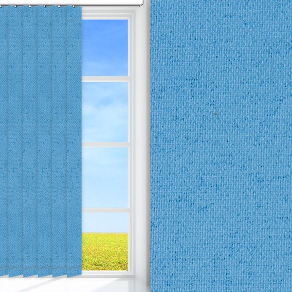 Lamellenvorhang Sicuro, hellblau, komplett verdunkelnd, feucht abwischbar