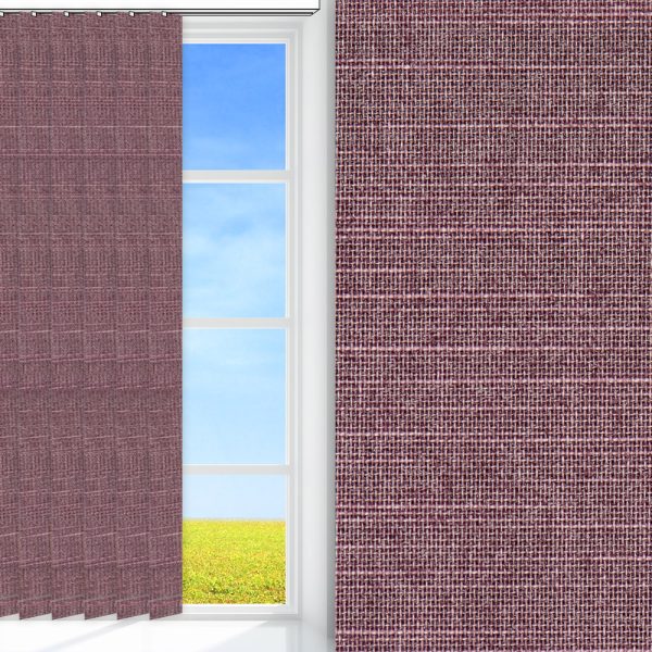 Lamellenvorhang / Vertikalanlage Prima Rau, altrosa, lichtdurchlässig & blickdicht, feucht abwischbar
