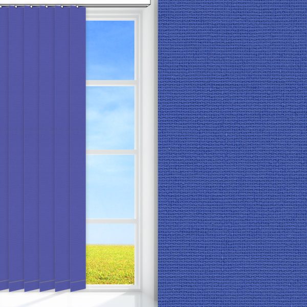 Lamellenvorhang / Vertikalanlage Prima Hot, dunkelblau, lichtdurchlässig & blickdicht, feucht abwischbar