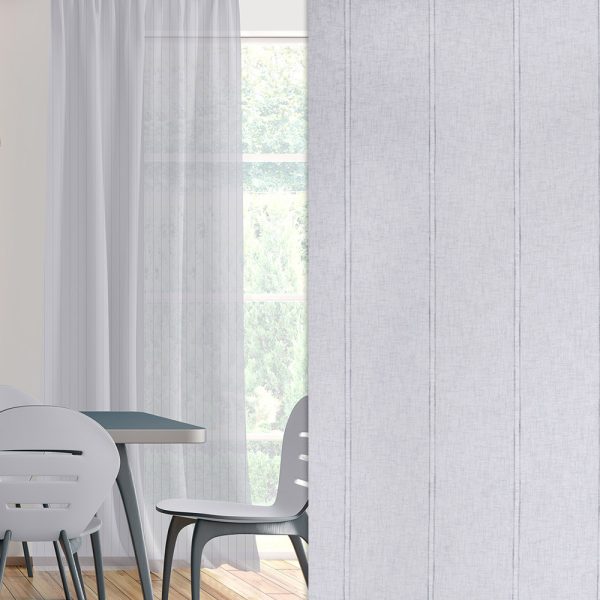 Gardine Prima Bella, Grau, halbtransparent