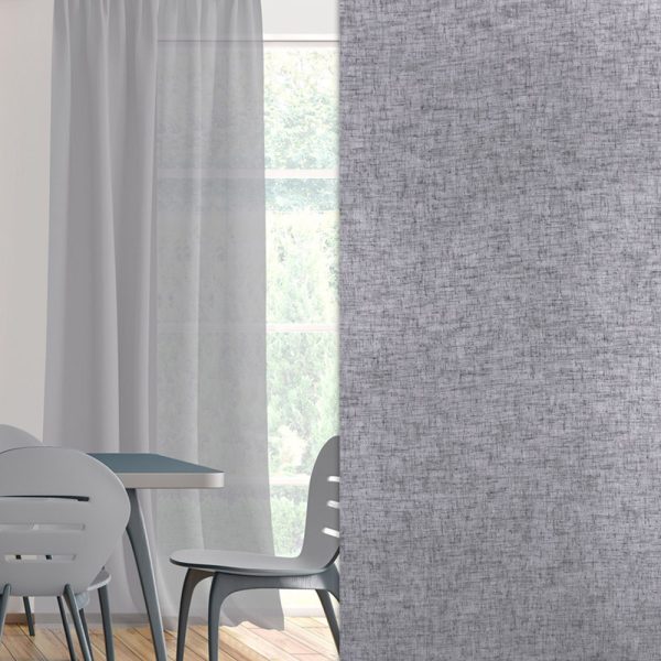 Gardine Prima, Grau, halbtransparent