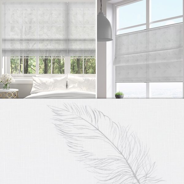 Raffrollo Entlebuch, Weiss, halbtransparent