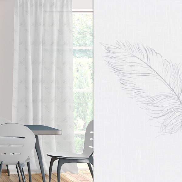 Gardine Entlebuch, Weiss, halbtransparent