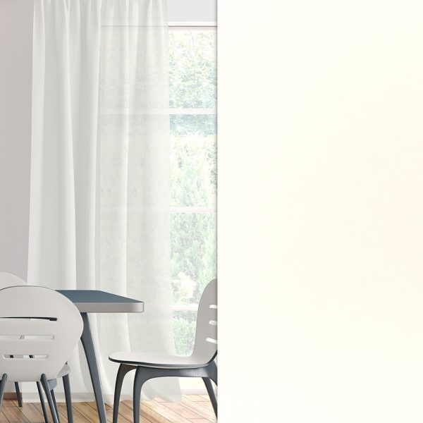 Gardine Bella, Creme, halbtransparent, schwer entflammbar