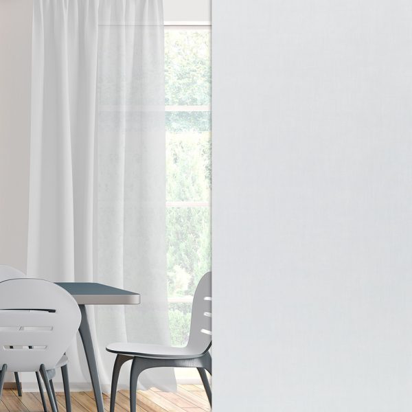 Gardine Bella, Grau, halbtransparent, schwer entflammbar