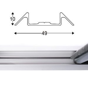 2-seitiger Überfahrprofil 10 mm